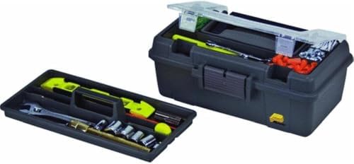 Plano Molding 114-002 13-Inch Compact Tool Box, Graphite Gray with Black Handle and Latches