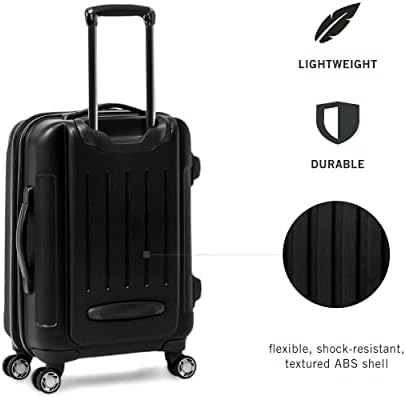 Kenneth Cole REACTION Renegade Luggage Expandable 8-Wheel Spinner Lightweight Hardside Suitcase, Champagne, 20-Inch Carry On