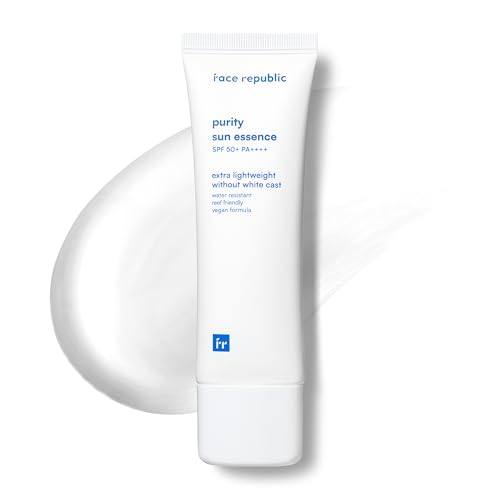 Face Republic Purity Sun Essence 50ml 1.69fl.oz. | SPF50+ Broad Spectrum UV Protection | No White Cast | Water Resistant | Vegan Certified, Reef Safe