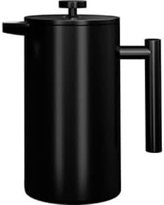 Utopia Kitchen 304 Grade Stainless Steel French Press 34 Oz, Silver | Double Wall Insulated Coffee Press with 4-Level Filtration System, Include 2 Extra Filters, Rust-Free, Dishwasher Safe