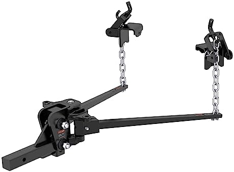 CURT 17333 Short Trunnion Bar Weight Distribution Hitch, Up to 15,000 lbs., 2-Inch Shank