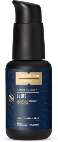 Quicksilver Scientific CoQ10 Nanoemulsion, 1.7oz / 50ml | Liposomal Coenzyme Q10 Cardiovascular Support and Cellular Energy Supplement