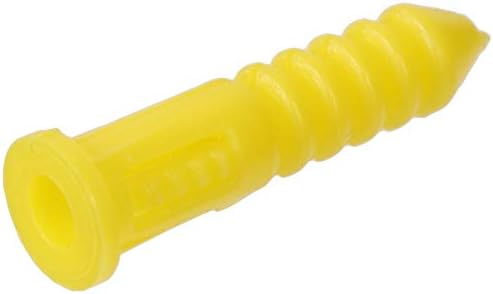 Hillman Ribbed Plastic Wall Anchors, #4-6-8 x 7/8in, 100 Pack, Yellow | Plastic construction, ribbed design grips in drywall, plaster, concrete