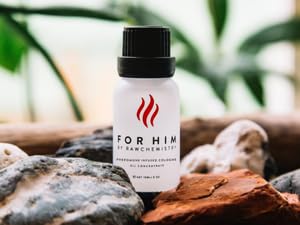 Pheromone Infused Cologne for Men - For Him 1 oz Spray by RawChemistry | Long Lasting Perfume for Men, Mens Body Spray, Premium Cologne Oil Notes, Fine Fragrances for Men, All Day Daily Use, 1 Oz