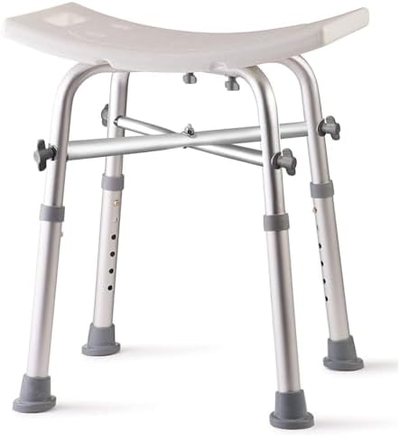 Dr Kays Shower Chair for Inside Shower, Bathroom Seat with Crossbars