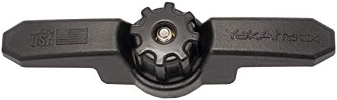 YakAttack GT Cleat XL with Turnkey Adapter | Track-Mount Line Cleat for 1/2" Rope | Fits Most Aluminum Boat Track Systems | Made in USA