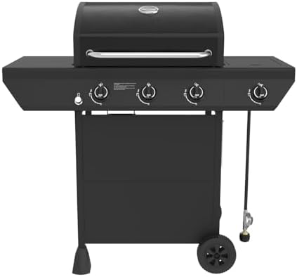 Nexgrill Propane 3-Burner Gas Grill, Side Burner with Durable Steel Lid