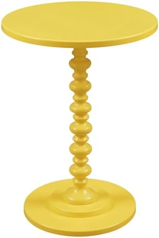 Convenience Concepts Palm Beach Spindle Table 17.75" - Traditional Round End Table for Living Room, Turned Solid Wood Side Table, Classic Display Pedestal Table, Espresso