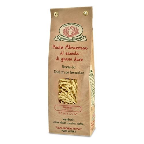 Rustichella d'Abruzzo Trofie Pasta - Authentic Italian Durum Wheat Semolina, Traditional Ligurian Shape