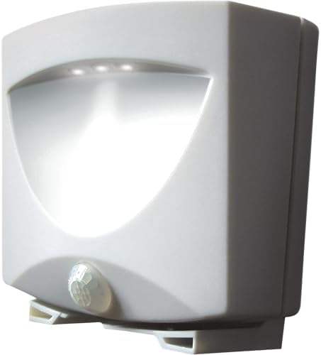 Maxsa 43341 Motion Activated Weatherproof Indoor / Outdoor Wireless LED Night Light, (3-Pack) - White | Battery Powered, Automatic Motion Activation then turns off after 30 seconds, Made of Plastic, Weatherproof, Set of 3 White