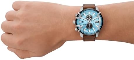 Diesel Men's Griffed Watch, Stainless Steel Chronograph Watch for Men