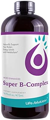 Life Solutions - Liquid Super B-Complex - 16 Oz. Naturally Support Your Body's Energy Levels and Metabolism