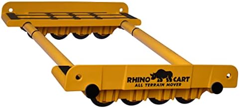 Rhino Cart All Terrain Mover Heavy Duty Appliance Dolly for Building Material Handling & Moving Heavy Furniture with Ease - Expands up to 46” with