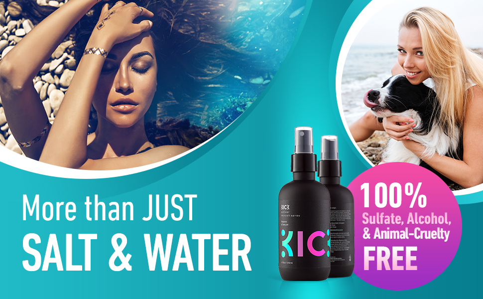 Sea salt spray for hair, thick hair, color protection