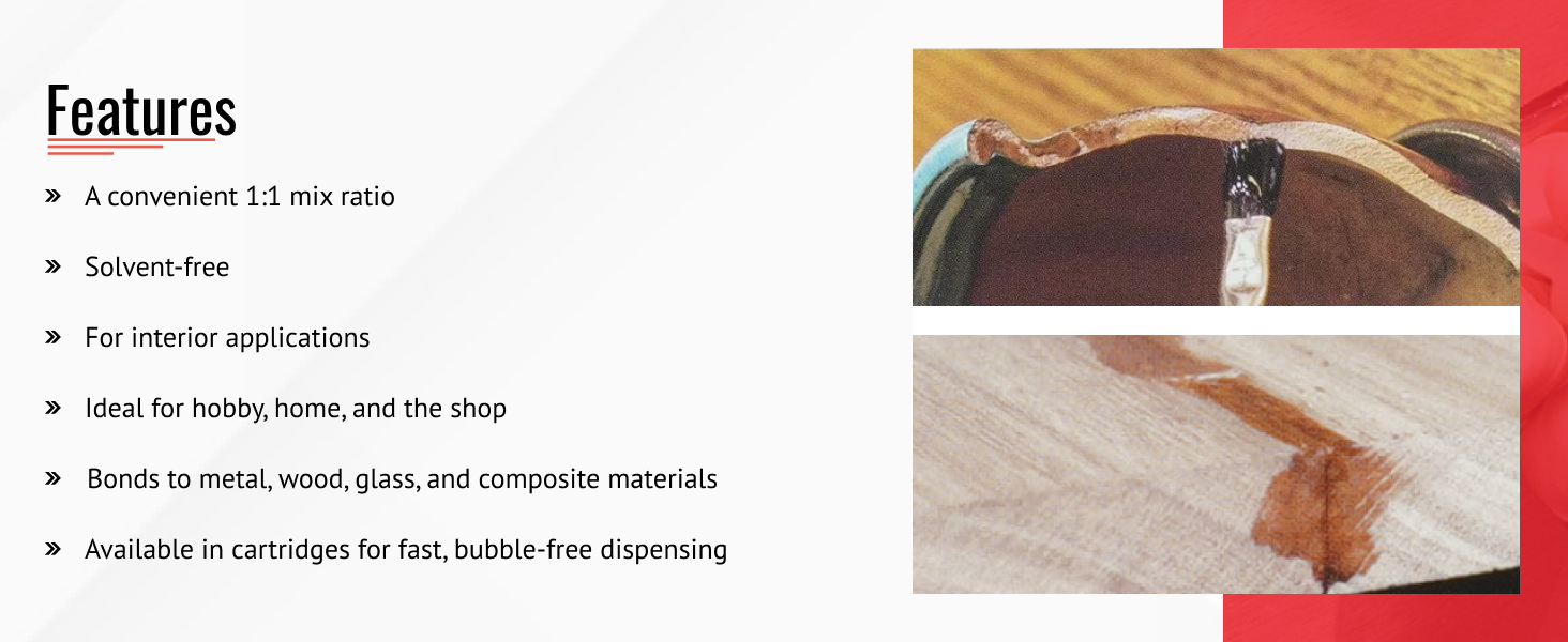 Bonds to metal, wood, glass, and composite materials