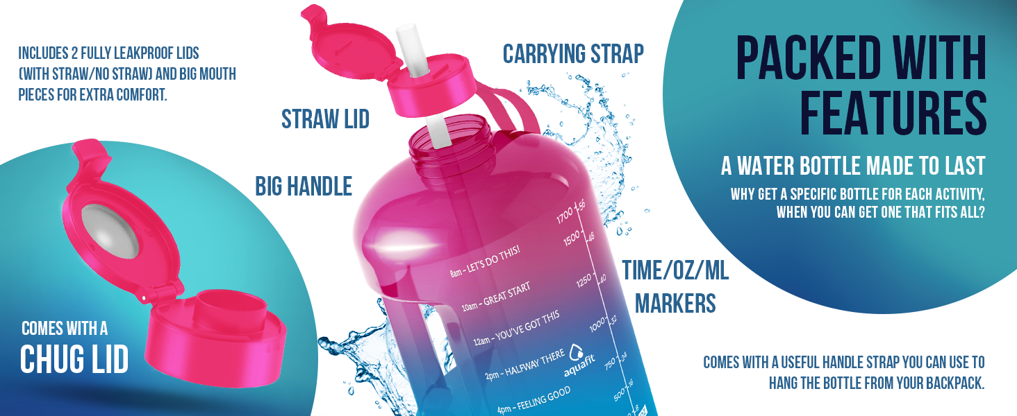 water bottle with straw