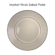 white stoneware dinnerware salad plate dish dishwasher microwave safe dining 16 piece set for 4