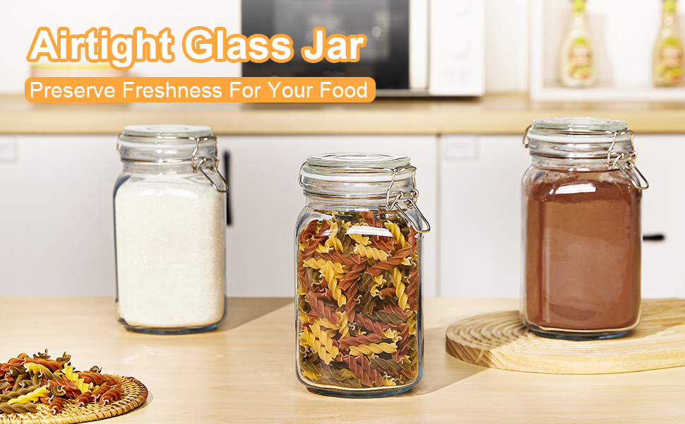 airtight glass jar