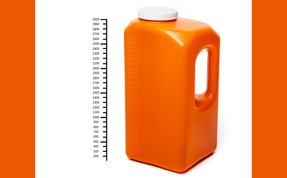 fluid collector cans 96-oz 3,000 ml liquid portable urinal leak proof urine bottle fluids large