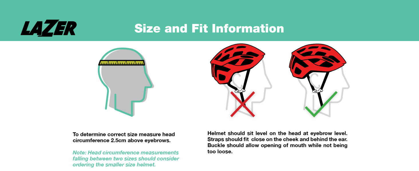 Lazer Size Chart