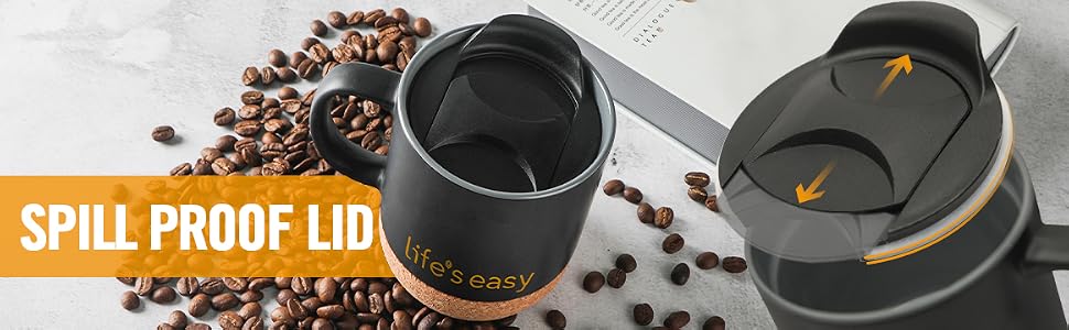 thermal stays hot leakproof coffeemugs cold nonspill drinks portable vaso tasa handle cofffe drink