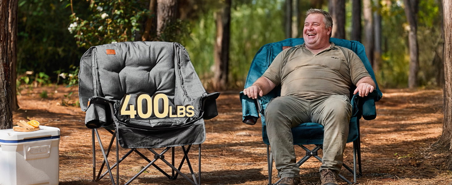 2 in 1 Camping Chair with Detachable Cushion