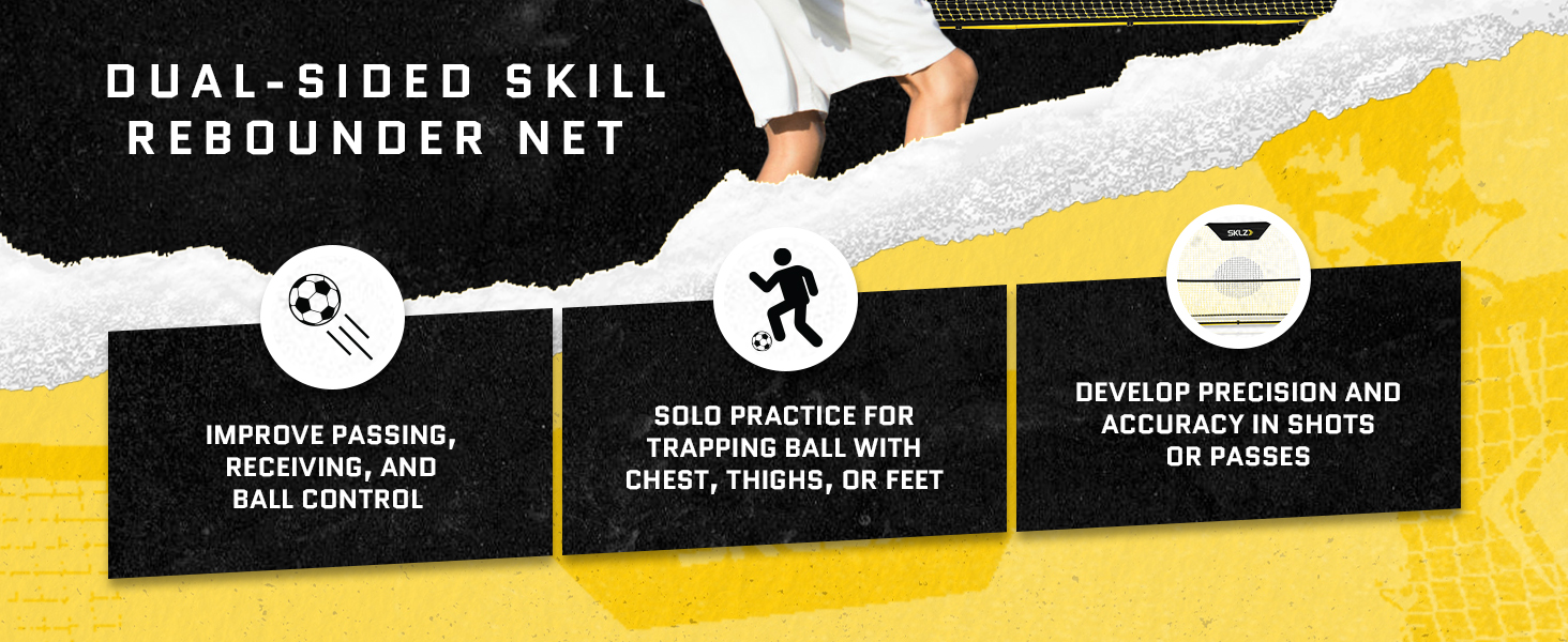 Improve passing and receiving, solo practice for trapping ball, develop precision &amp; accuracy