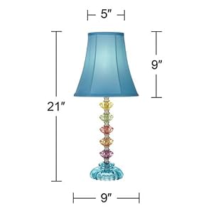 360 Lighting Bohemian Blue 21&amp;#34; High Stacked Glass Table Lamp