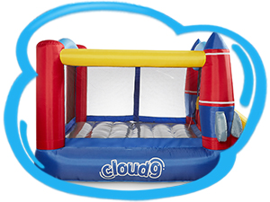Kids Bounce House, Red Blue Boys Inflatable Bounce House, Fun Bounce House, Jumping Bouncer
