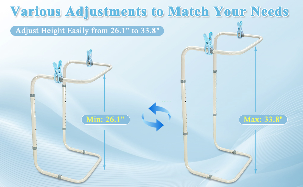 Adjustable blanket support bar