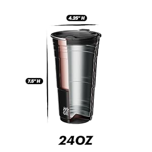 large double wall camping tumbler bpa free keep hot cold warm insulated mug sip drinks 24oz buddy