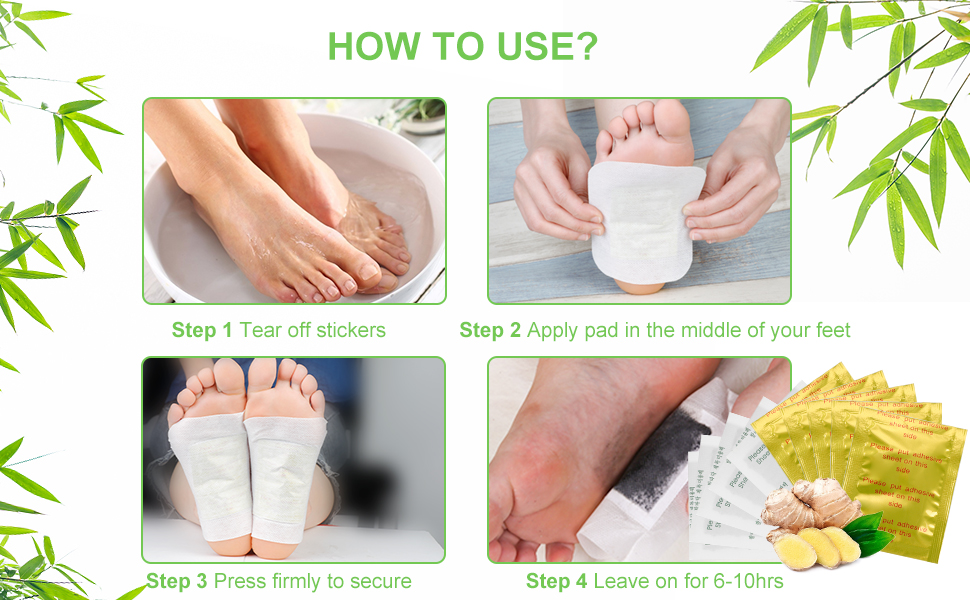 Natural Bamboo Vinegar Ginger Foot Wipes Foot Pads Use