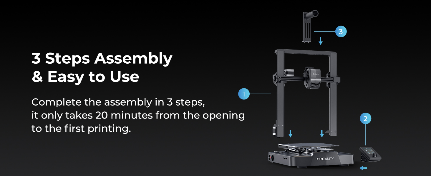 3 Steps Assembly