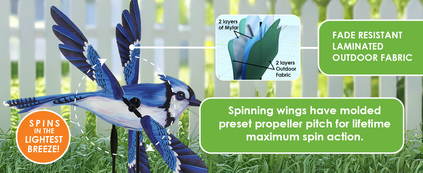 Garden spinner, outdoor decoration, wind catcher, lawn ornament, weather-resistant, lightweight ,