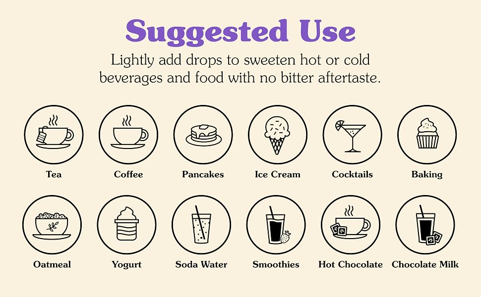 Suggested Use: tea, coffee, pancakes, ice cream, cocktails, baking, oatmeal, yogurt, soda water