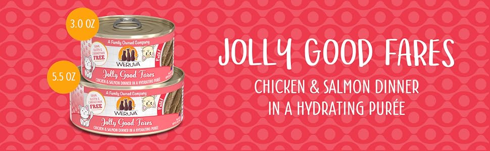 Weruva Cat Pate, Jolly Good Fares. Available in 3 and 5.5oz cans