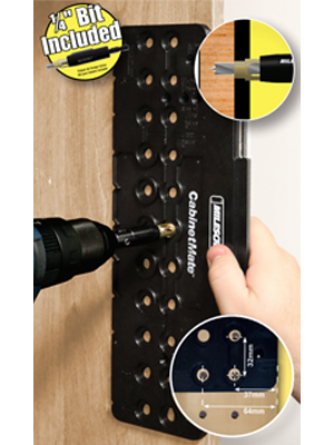Milescraft 1316 shelf pin drill mate cabintery cabinet wood working tool accessories