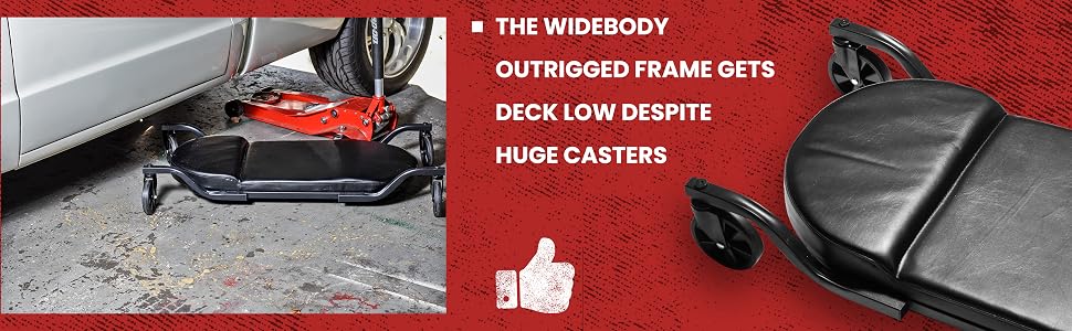 widebody rolling creeper with huge casters