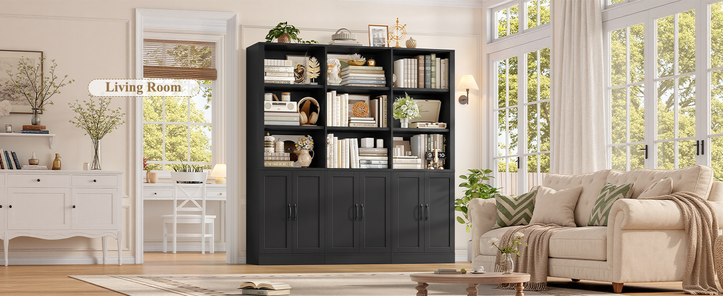 Triple Wide Bookshelf