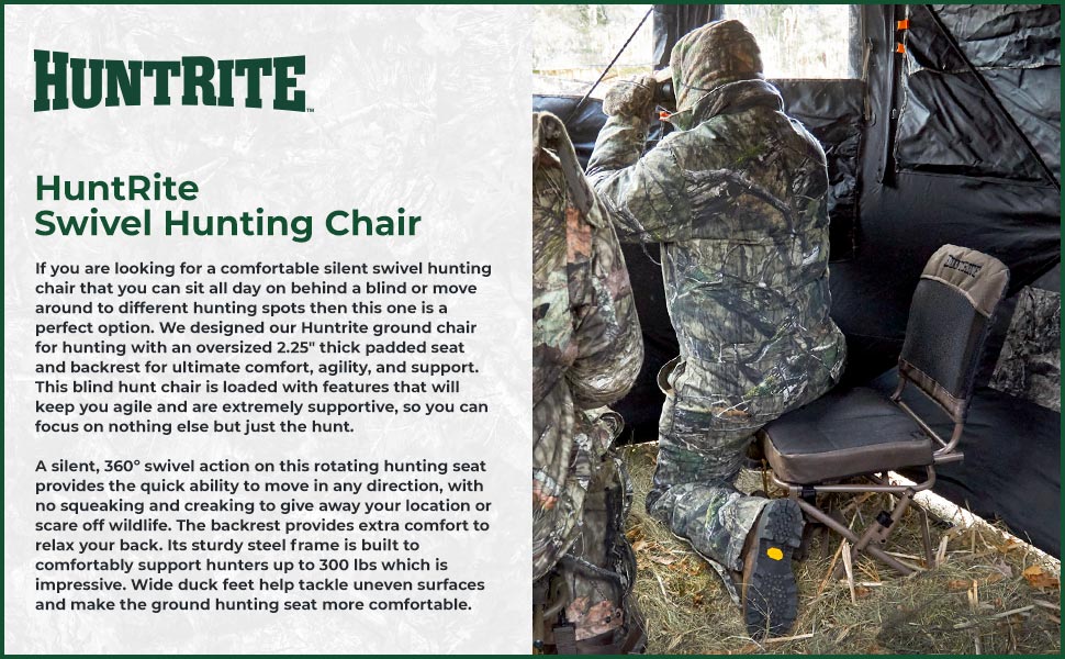 HuntRite Swivel Hunting Chair, Brown