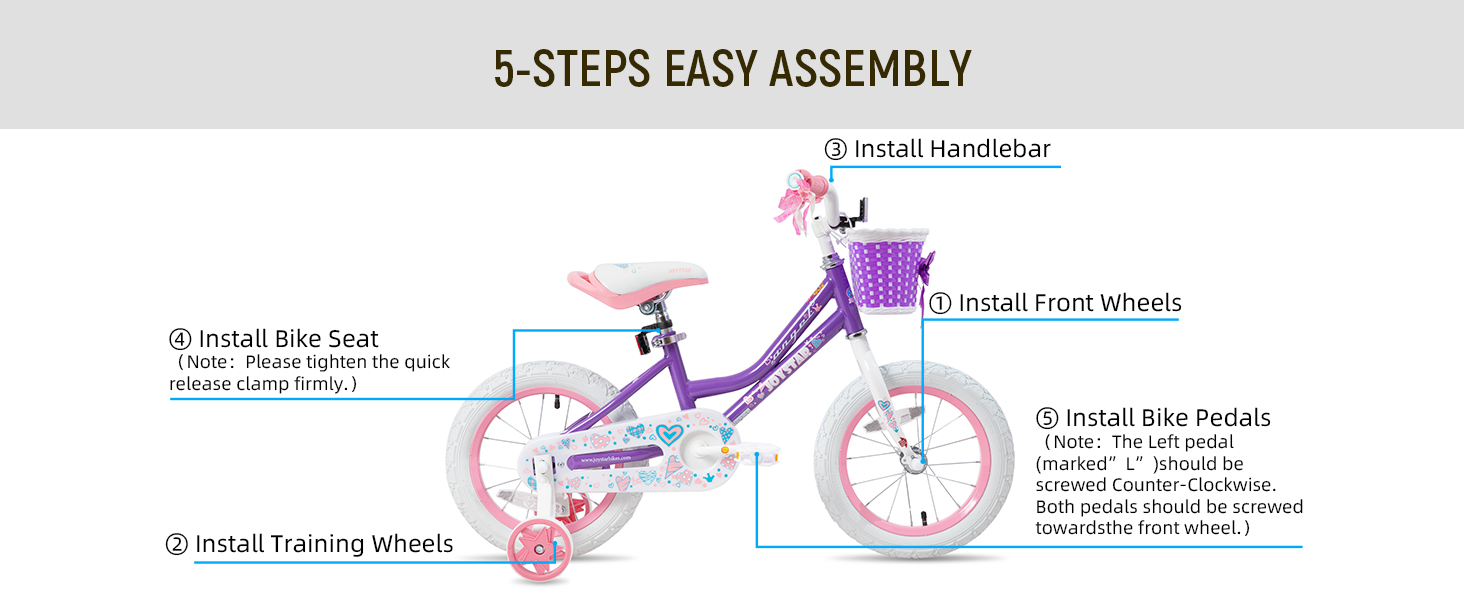 easy to install girls bike