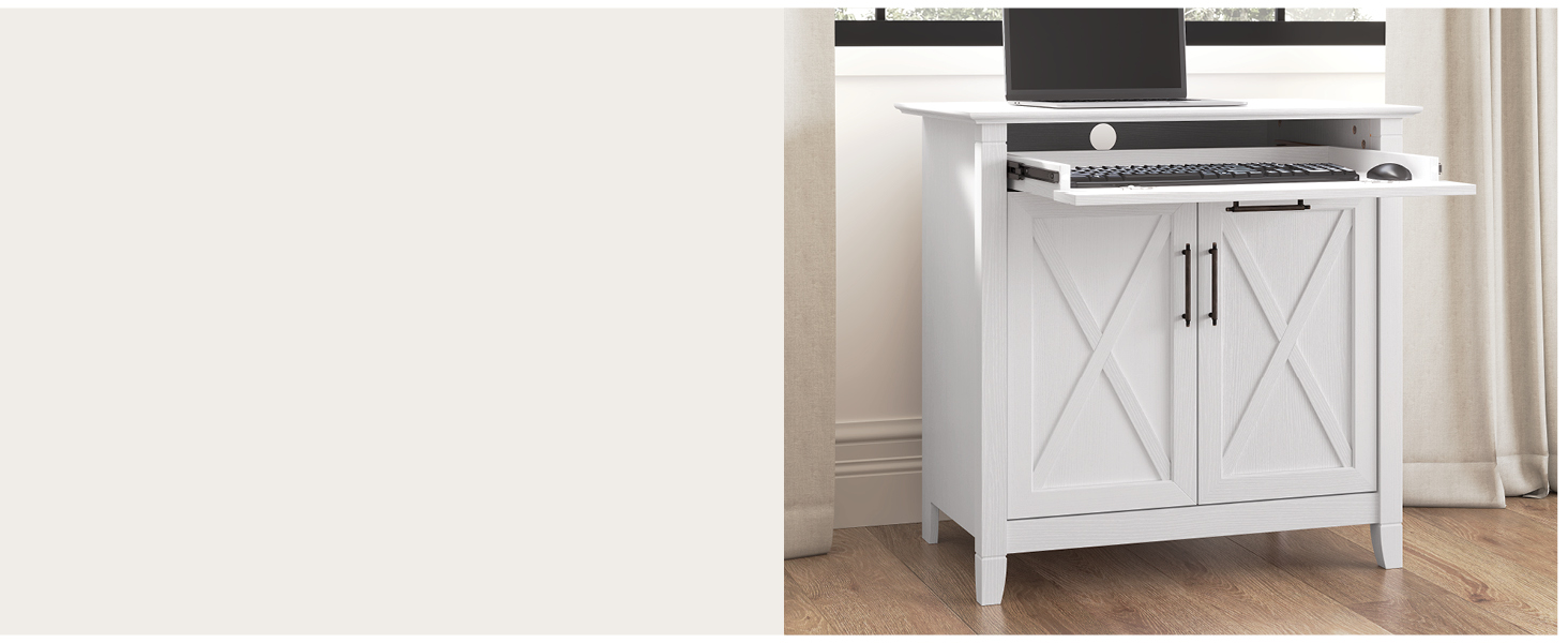 secretary desk small spaces computer storage keyboard tray laptop pc home office modern farmhouse