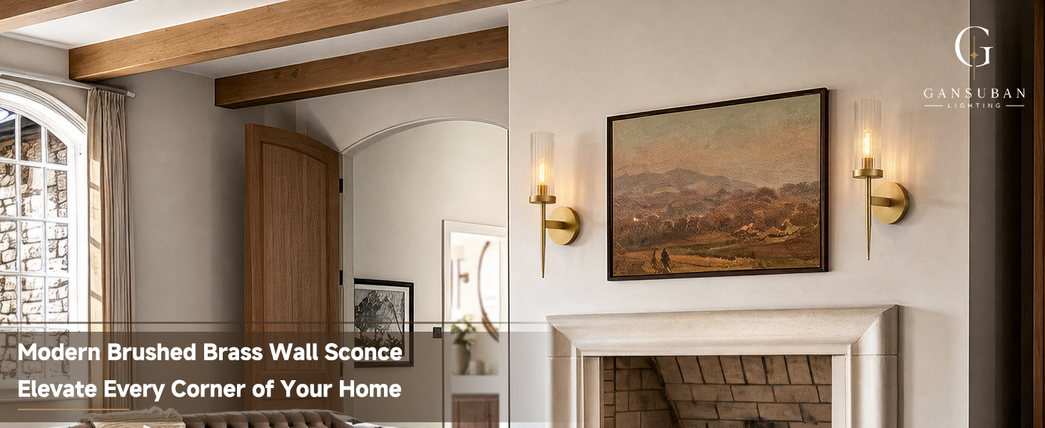 Modern Brushed Brass Wall Sconce