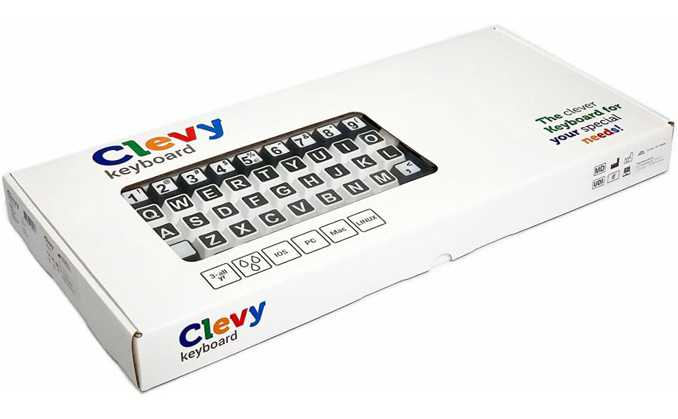 Clevy Contrast Keyboard USB Large Print