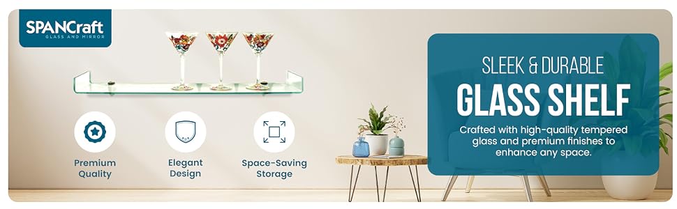 glass shelves