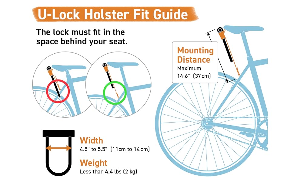 u-lock holster for bicycle made of leather by oopsmark