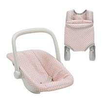 A baby doll carrier and infant-style car seat