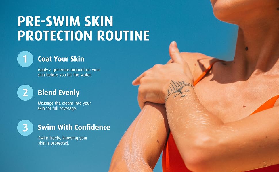 How to protect your skin when swimming using the Pre-swim barrier cream