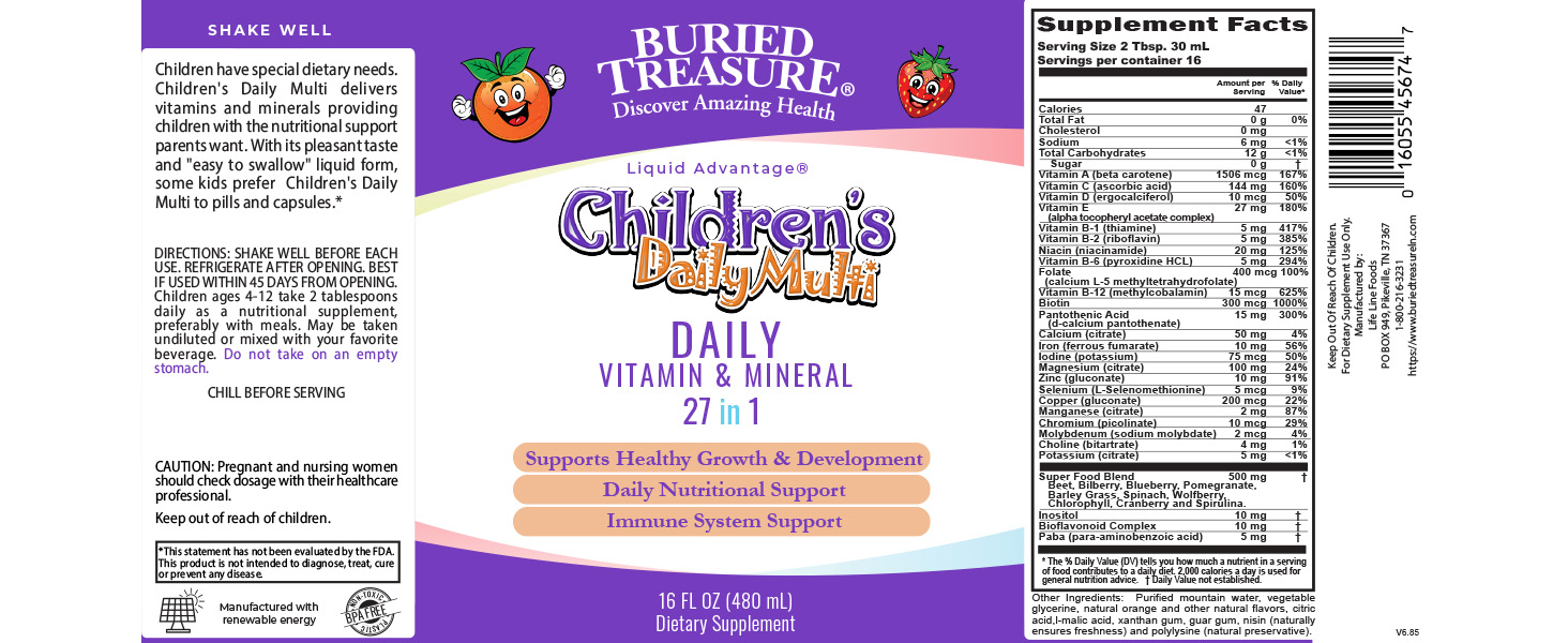 Children&amp;#39;s Daily Multivitamin &amp;amp; mineral, 27 in 1. Supports healthy growth &amp;amp; development