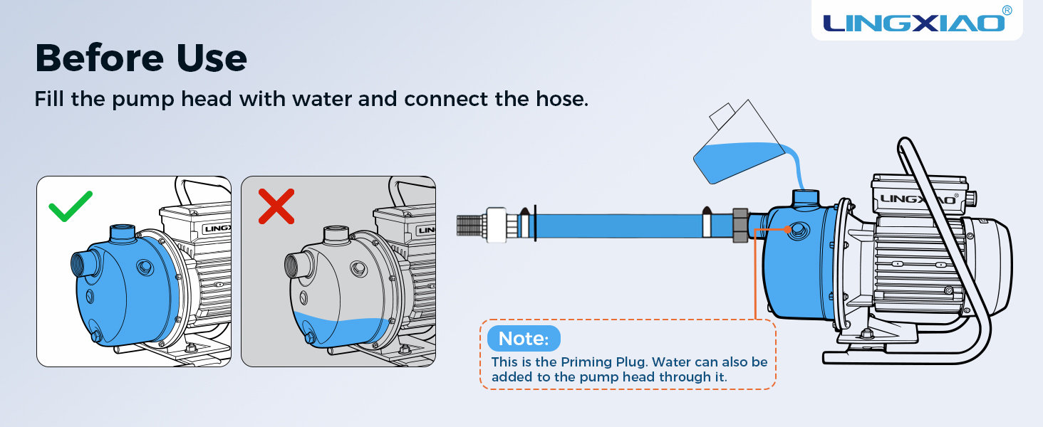 1HP lawn sprinkler pump